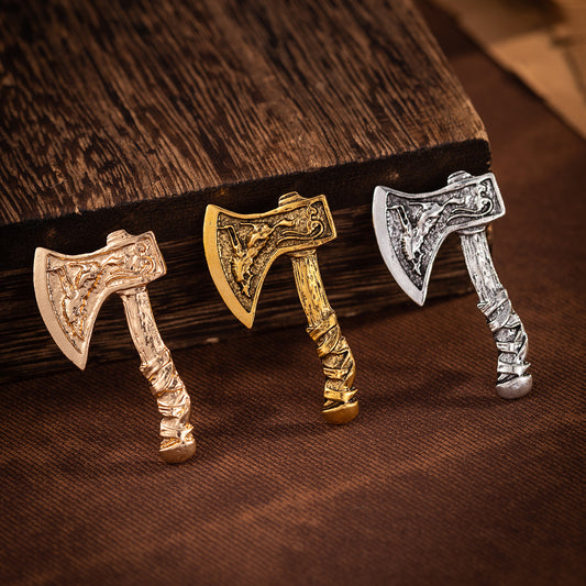 Retro Alloy Corsage Pin, Kreativ Battle Axe Brosje 3 Fargepakke