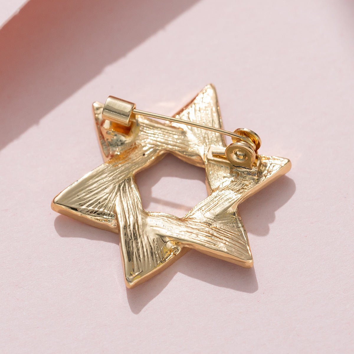 Broche de Estrella de Seis Puntas - Pin de Solapa para Traje de Hombre y Corsage 3PCS