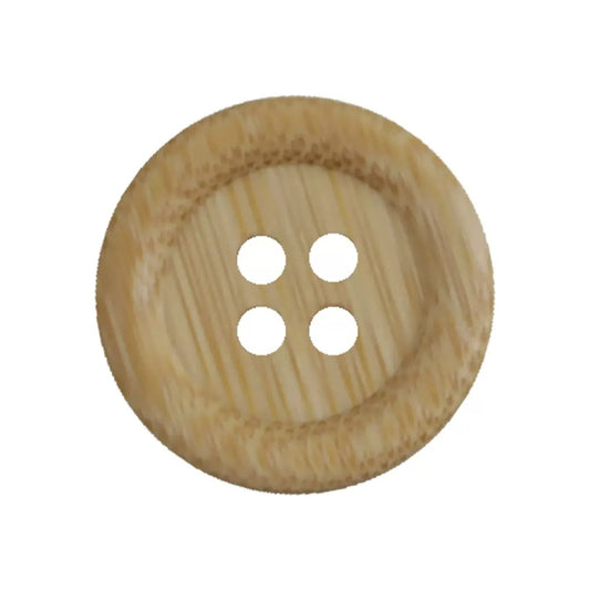 Boutons ronds en bambou naturel de 11,5-20 mm avec 4 trous pour travaux manuels d'enfants, 30 pièces