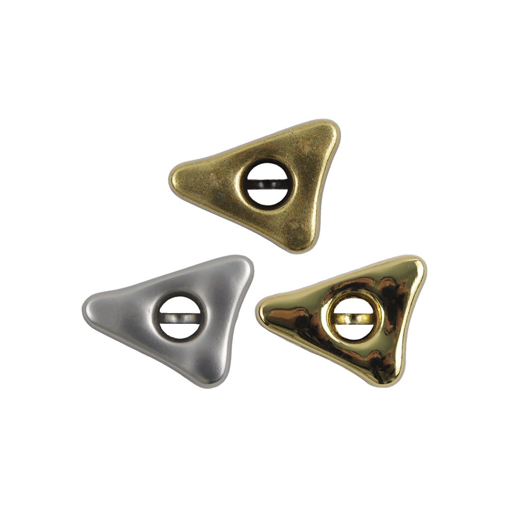 18/21/26mm Triangular Gold and Silver Alloy Hand-sewing Buttons for Suits Coats 12pcs