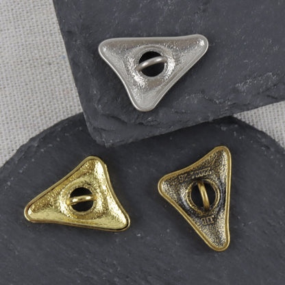 18/21/26mm Triangular Gold and Silver Alloy Hand-sewing Buttons for Suits Coats 12pcs