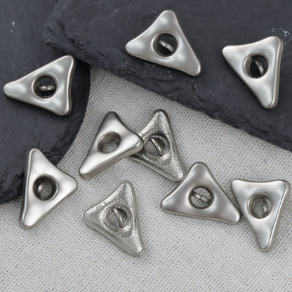 18/21/26mm Triangular Gold and Silver Alloy Hand-sewing Buttons for Suits Coats 12pcs