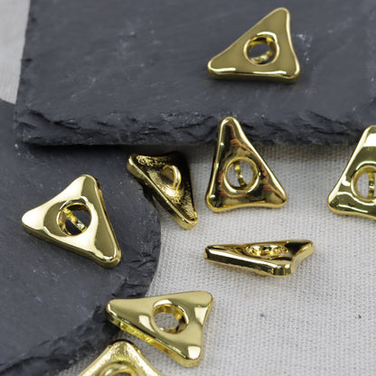 18/21/26mm Triangular Gold and Silver Alloy Hand-sewing Buttons for Suits Coats 12pcs