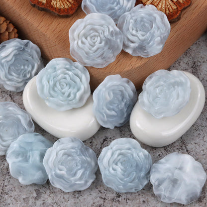 1 inch 3D Rose Resin Buttons with Hidden Holes for Blouses Cardigans 20pcs