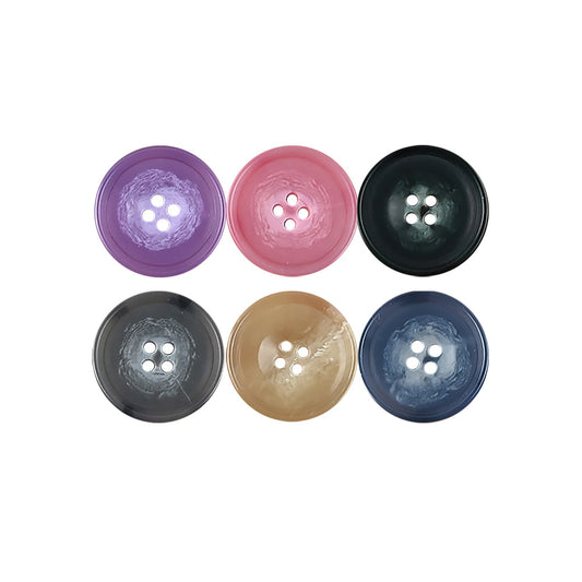 15-25mm Round 4 Hole Colorful Patterned Urea Buttons for Casual Suits Vests