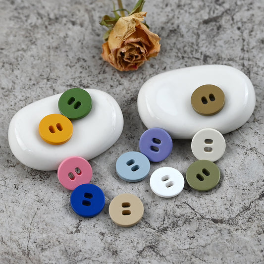 11.5mm 11 Color Simple and Cute Pig Nose Buttons for Children's Shirt 110 Pack