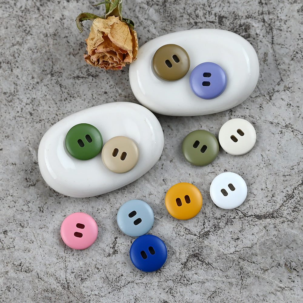 11.5mm 11 Color Simple and Cute Pig Nose Buttons for Children's Shirt 110 Pack