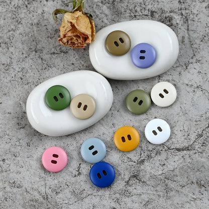 11.5mm 11 Color Simple and Cute Pig Nose Buttons for Children's Shirt 110 Pack