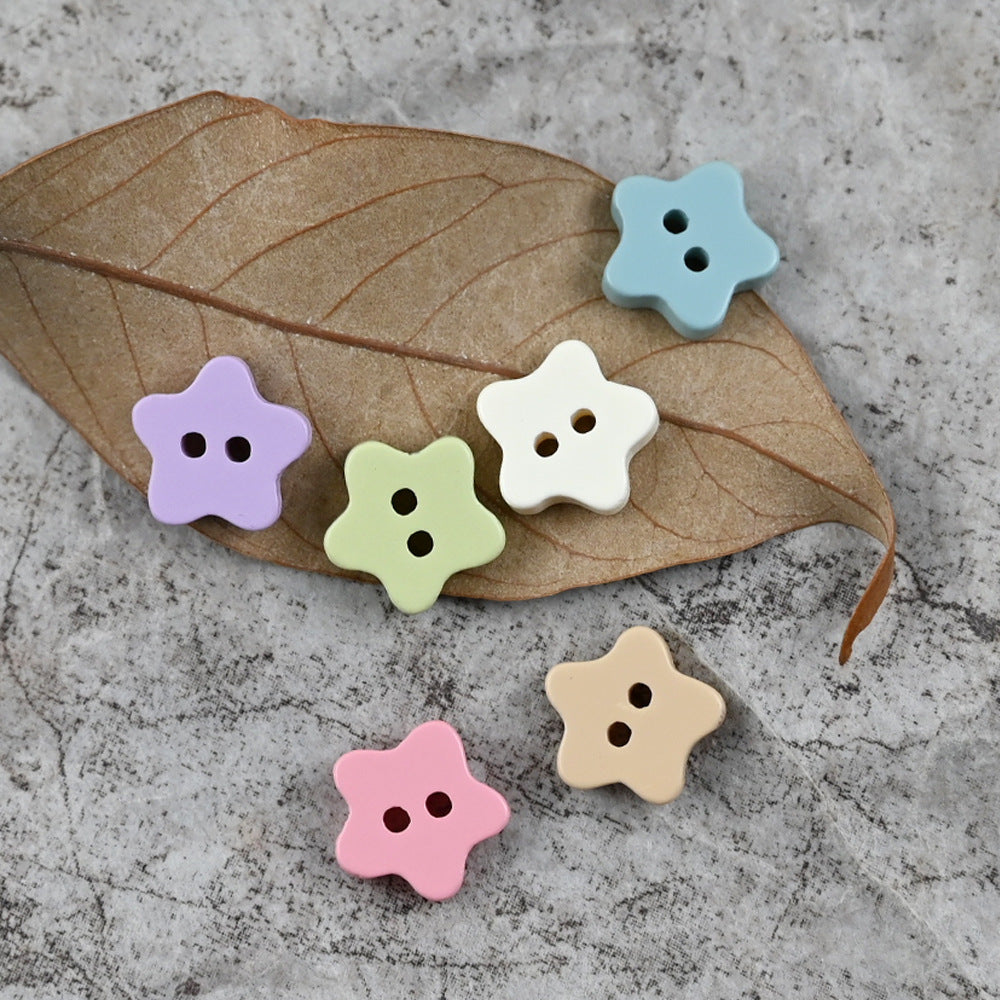 11.5mm Star Shaped Delicate Buttons for Polo Shirts DIY Craft