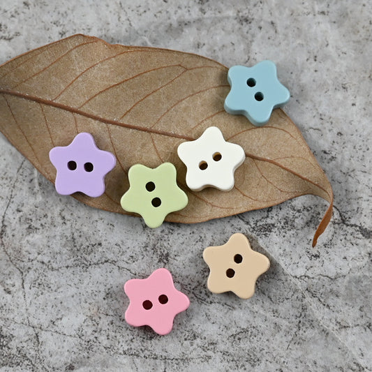 11.5mm Star Shaped Delicate Buttons for Polo Shirts DIY Craft