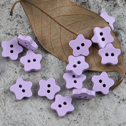 11.5mm Star Shaped Delicate Buttons for Polo Shirts DIY Craft