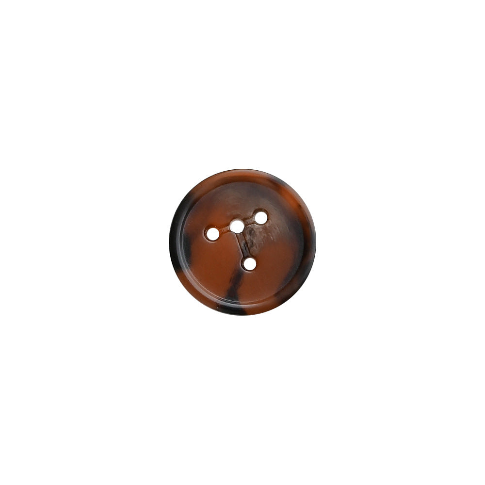 15-28mm Amber Dark Brown T-Shaped 4 Hole Vintage Resin Buttons 80PCS