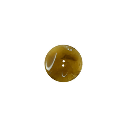 34mm Gradient Yellow and Dark Green Large Resin Buttons with Curved Surface 12pcs