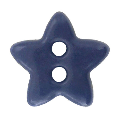 12mm Five-Pointed Star Ceramic 2-Hole Buttons 55 Pack (11 Colors)