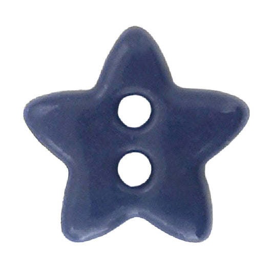 12mm Five-Pointed Star Ceramic 2-Hole Buttons 55 Pack (11 Colors)