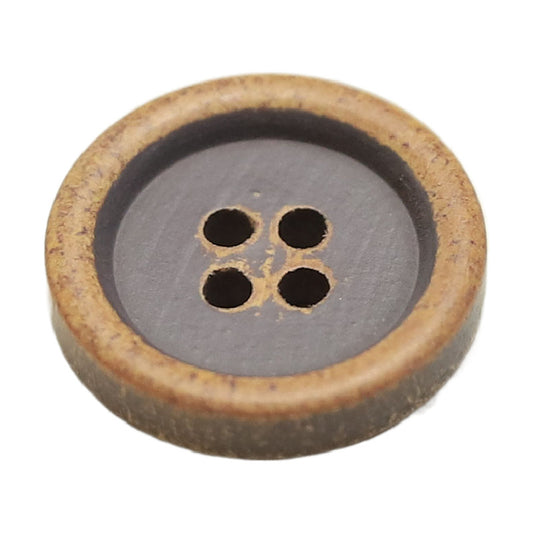 11-20mm Round 4-Hole Natural Wood Buttons 30 Pack