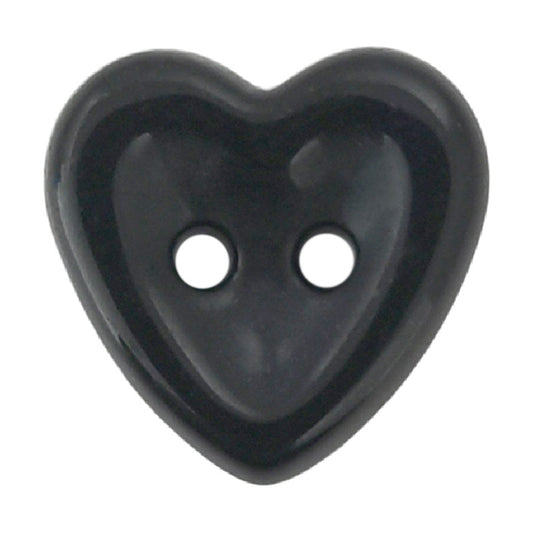 Botones de cerámica en forma de corazón de 14.5 mm con 2 agujeros para ropa de niños, paquete de 50