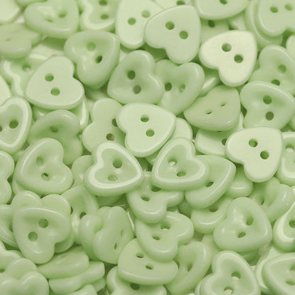 14.5mm Heart-Shaped Ceramic 2-Hole Buttons for Kids' Clothing 50 Pack