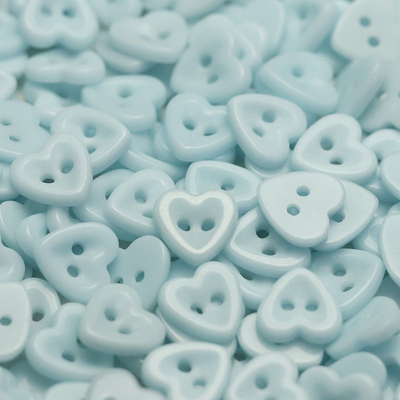 14.5mm Heart-Shaped Ceramic 2-Hole Buttons for Kids' Clothing 50 Pack