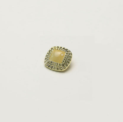 13.5-20.5mm Square Vintage Gold Metal Clothing Buttons 30 Pack