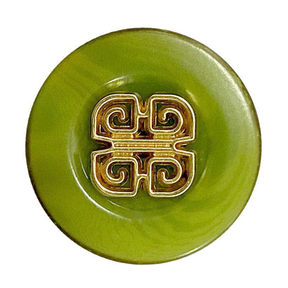 Chinese Style Fruit Metal Clothing Buttons 15 Pack (3 Colors)