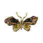 Franse Vintage Koperlegering Broche met Sprankelende Rhinestones