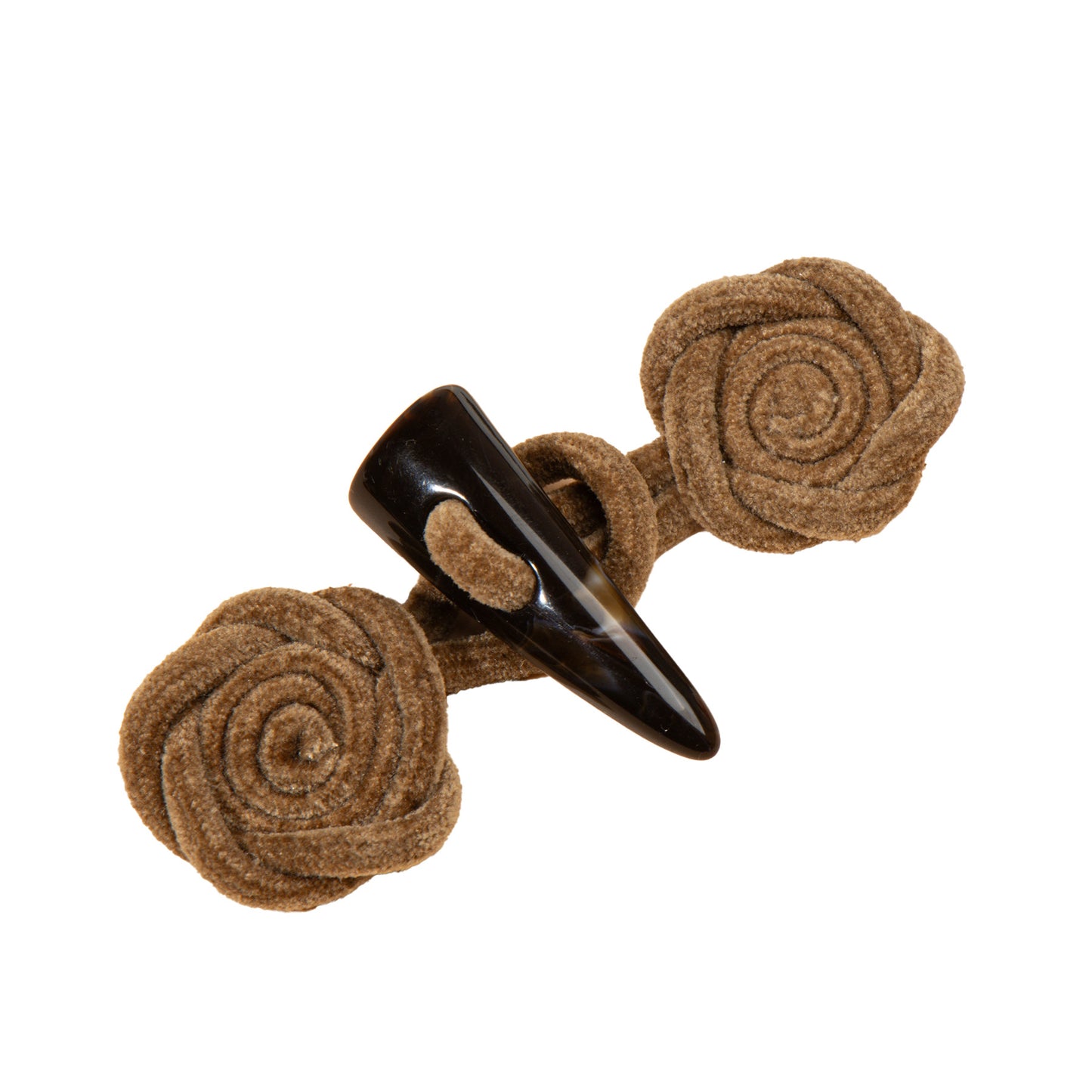 Botões de Toggle de Corduroy Rosa de 11cm para Costurar com Chifre de Resina 4pcs