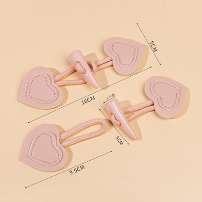 Botões de Couro em Resina Rosa de 16cm para Trench Coats Femininas 6pcs