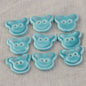 Blue and Pink Ceramic 2 Hole Sewing Buttons with Diverse Shapes 6pcs