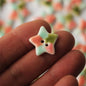 20mm Five Pointed Star 2 Hole Ceramic Sewing Buttons 4pcs