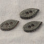 28mm Leaf Shaped 2 Hole Ceramic Handmade Buttons 5PCS