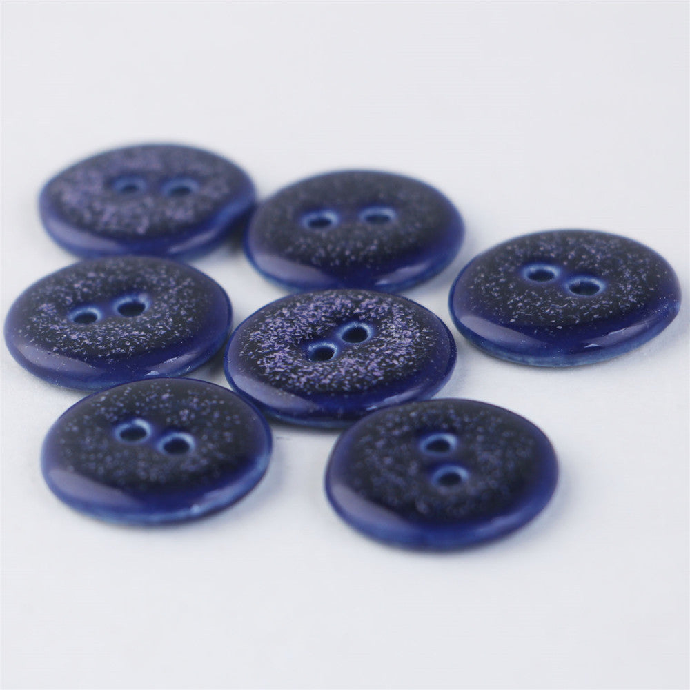 18/30mm Blauwe Ronde en Driehoekige 2-Gat Keramische Knopen voor Jasje Decoratie 5PCS