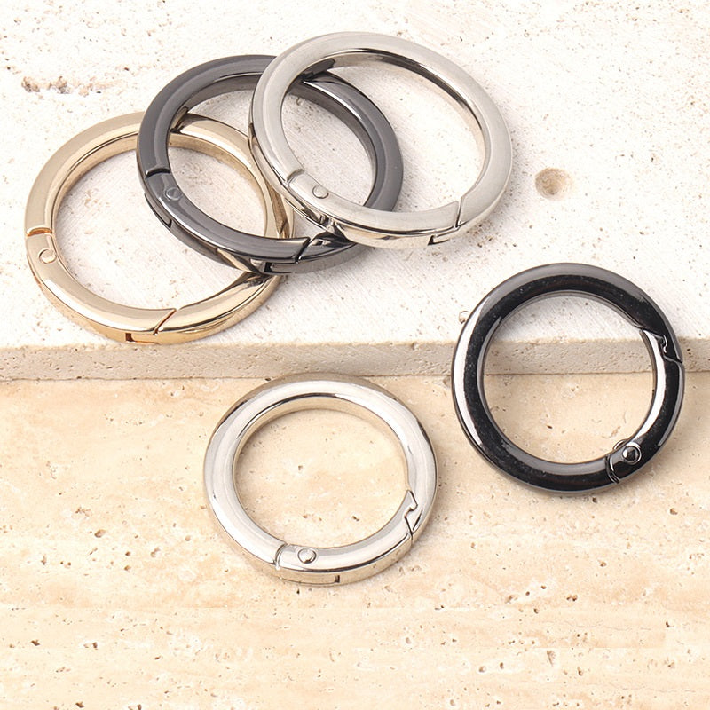 16-38mm Metall DIY Åpen Ring Fjærkrok Spenne 10stk