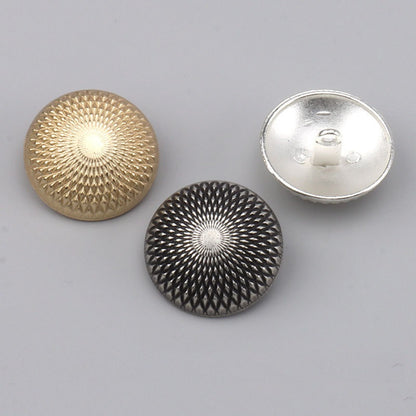 Boutons en métal vintage géométriques mystiques en or et argent cousus à la main 17,5/22,5 mm 3 pièces