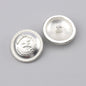 17,5/22,5 mm Korean Eco-friendly Vintage Metalliset Hopeanväriset Napit, joissa on Kankaat 3 kpl