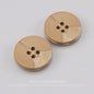 Zipper Pattern Black Beige Khaki Round Flat Resin Metal Buttons 25 Pack