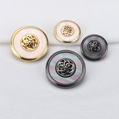 Golden Gunmetal Resin Metal Buttons for Cashmere Coats 10pcs