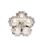 19mm Rhinestone and Pearl Shank Buttons for Women's Coats Dresses 3pcs 