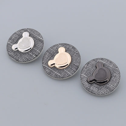 Golden Silver Black Bear Shaped Metal Shank Buttons for Children's Sweater 10pcs