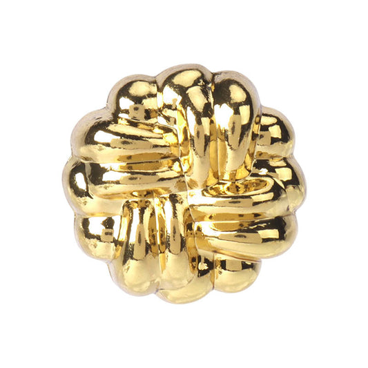 15/20mm Golden Round Laced Solid Buttons with Shanks for Coats, Jackets and Hats 10pcs