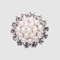 Metallperle Hult Rhinestone Knapper for Kvinnejakker 4 stk