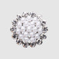 Metallperle Hult Rhinestone Knapper for Kvinnejakker 4 stk