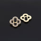 Circle Shaped Hollow Metal Rhinestone Buttons for Shirts Knit Cardigan 20pcs