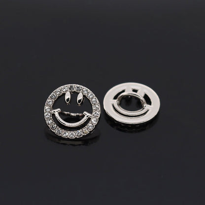 Sirkelformede hule metall rhinestone knapper for skjorter strikk cardigan 20 stk