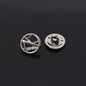 Circle Shaped Hollow Metal Rhinestone Buttons for Shirts Knit Cardigan 20pcs