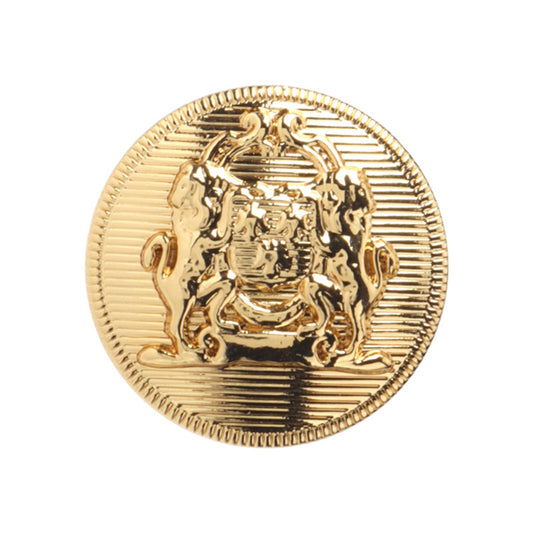 15-25mm British Style Solid Double Lion Retro Gold Thickened Metal Shank Buttons 10pcs