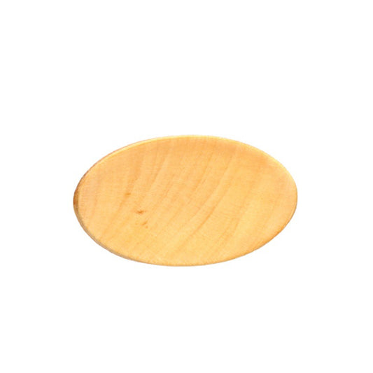 15mm Oval Natural Wood Buttons with Shanks 30pcs