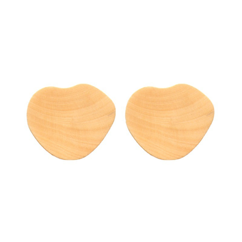 15mm Heart Shaped Natural Wooden Buttons with Shanks for Children's Coat 30pcs