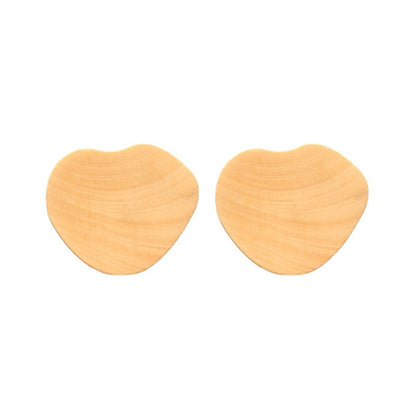 15mm Heart Shaped Natural Wooden Buttons with Shanks for Children's Coat 30pcs