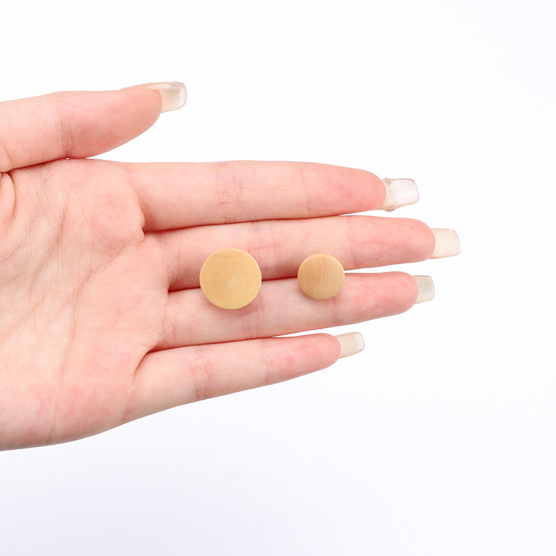 11.5/15mm Poplar Wood Buttons for Children's Clothing - Adorable Decorative Fasteners 30pcs